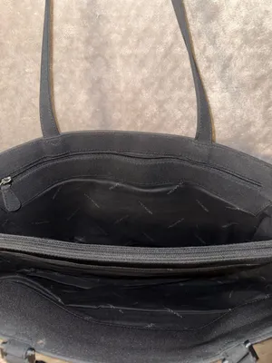 Villager A Liz Claiborne Company Black Structured Laptop Briefcase Tote thumbnail 5