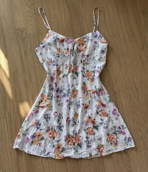 Victoria's Secret 90s Floral Silk Chemise Slip Mini Dress Size Small thumbnail 1