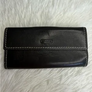y2k COACH Vintage Soho Black Turn Lock Wallet thumbnail 2