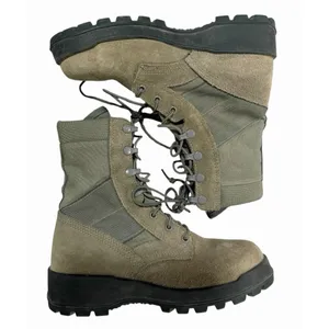 UFCW‎ Mondo Green Leather Suede Vibram Sole Military Combat Boots Men's Size 5 R thumbnail 7