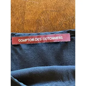 Comptoir Des Cotonniers Black Scoop Neck Mini Slip Dress Size 4‎ thumbnail 5