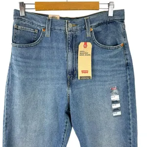 Levi's High Waisted Straight Mom Jeans Style 26986-0010 Eco Blue Size 30 Rigid thumbnail 3