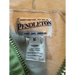 Pendleton Womens Lime Green Full Zip Hoodie Sweatshirt Size M Cotton Blend thumbnail 5