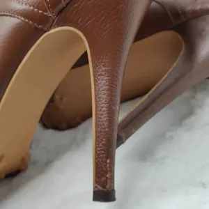 Vintage Y2K Leather heeled Ankle Booties Sz 8 thumbnail 9