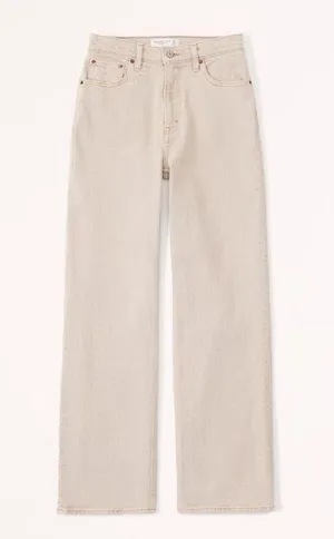 Abercrombie NWOT 90’s Relaxed Jean High Rise in “Oat” Size 4 thumbnail 4