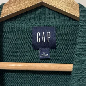 GAP Knit Green Sweater Size Medium Women’s Cotton thumbnail 3