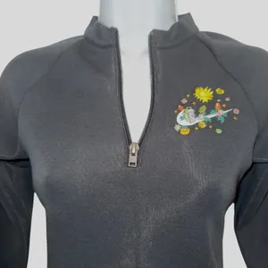 NIKE Women's Long Sleeve Half Zip Black Dress Floral Swoosh NWT $80 Size‎ XS thumbnail 3