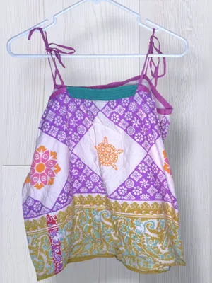 BILLABONG Boho Mandala Tile Printed Cami | Purple Yellow Tie Shoulder Top thumbnail 4