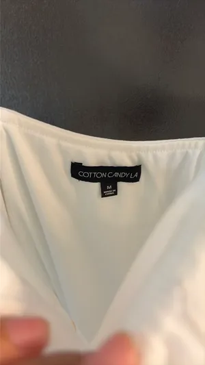 Cotton Candy LA White Dress M  thumbnail 4