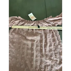 NWT: Rose Womens off the shoulder dotted‎ blouse thumbnail 6