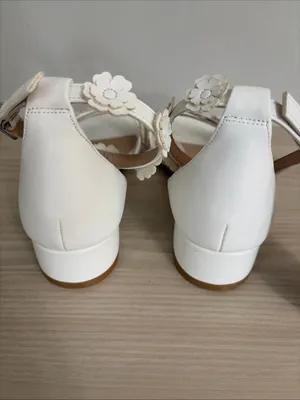 Wonder Nation New! Kids White Floral Ankle-Strap Sandals size 5 thumbnail 6