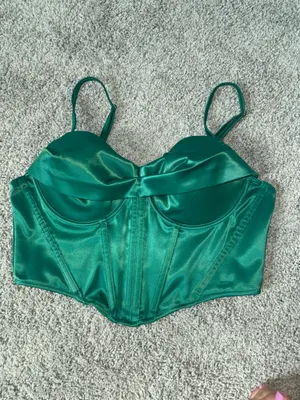 Green corset with zipper Size M thumbnail 2