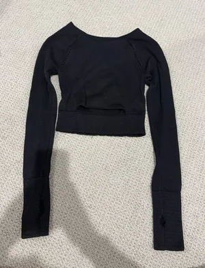 Free people cropped long sleeve thumbnail 1