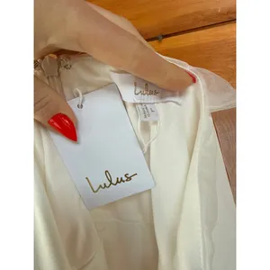 NWT Lulus Radiant Romance White Tie-Strap Maxi Dress Wedding Bride Classy Sz L thumbnail 8