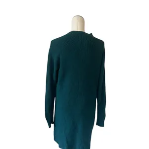 NWOT Abercrombie & Fitch Emerald Green Mock Neck Sweater Knit Dress Large thumbnail 7