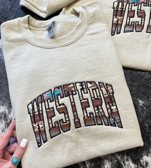 Boutique tan western sweatshirt Size XXL thumbnail 3