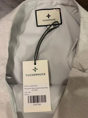 New With Tags Tuckernuck Flax Brushed Canvas Meg Mini Skirt Sz M thumbnail 3