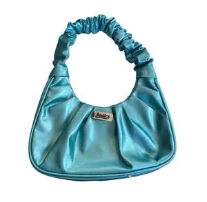 Justice Blue Satin Scrunch Handle Shoulder Bag thumbnail 1