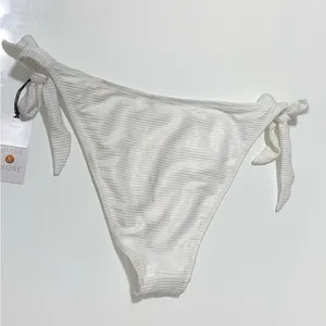 Shade & Shore NWT White Tie-Side Bikini Bottom thumbnail 5