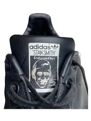 adidas ★ Stan Smith Low Profile Sneaker Tennis Shoes ★ Black Vegan Leather ★ 7M thumbnail 10
