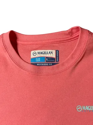 Magellan Outdoors Women Casting Crew Long Sleeve Fishing Shirt S Coral Peach UPF thumbnail 2