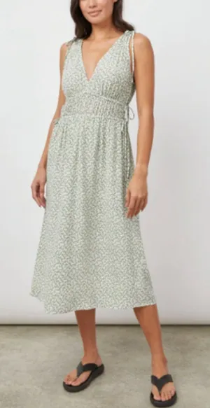 Rails Constantine Midi Dress In Green Garden Tie Details Size Small thumbnail 1