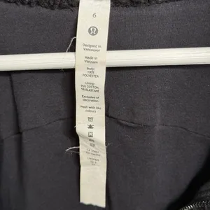 Lululemon Cinchable Fleece Zip Up Full Zip Jacket Black Women’s Size 6 thumbnail 12