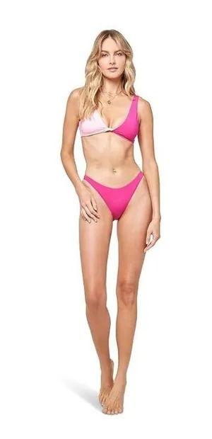 L*Space Color-Block Luna Top Crystal Pink/Bougainvillea LG (36C-D) thumbnail 2