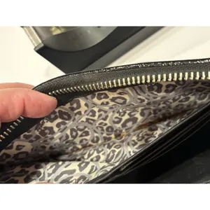 Coach Poppy Black Patent Zip-Around Wallet Wristlet featuring thumbnail 6