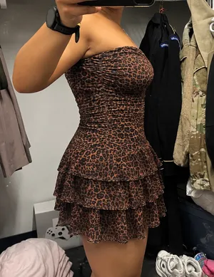 Leopard dress Brown Size L thumbnail 2