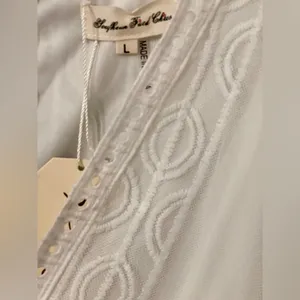 Southern Fried Chicks. Size L. White Long Embroidered Dress. New with Tags!!! thumbnail 5
