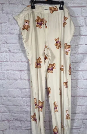 Joyspun Teddy Bear Print Pajama Pants thumbnail 1