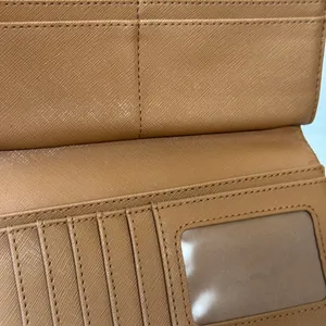 Fossil Tan Orange Leather Tri Fold Wallet Women’s Accessories Abstract Spring thumbnail 6