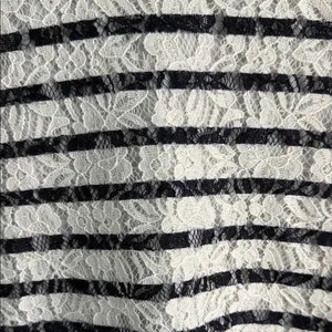 Ann Taylor Striped Lace Women's Top Size Medium‎ Workwear Nautical Parisian thumbnail 3