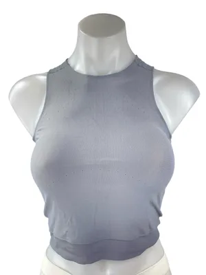 Lululemon Women's Gray Sleeveless Racerback Activewear Sposrts Crop Tank Top S thumbnail 1