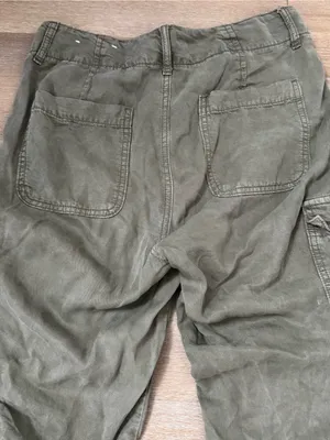 American Eagle Outfitters Olive Green Cargo Jogger Pants thumbnail 7