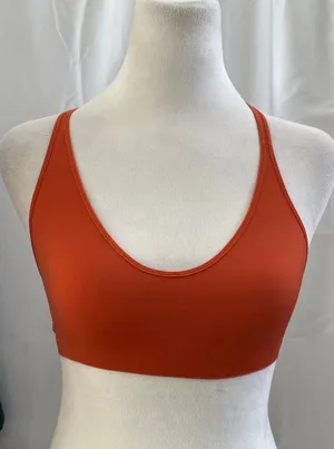 Women's Aerie Orange GRL PWR Sports Bra Size S thumbnail 1