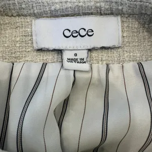 CeCe Butter Yellow Tweed Blazer SIZE 0 Lady Jacket Boucle Career Designer $149 thumbnail 11