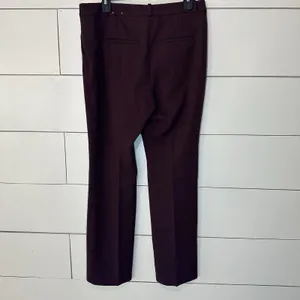 White House | Black Market Womens The Boot Textured Dress Pants Wine‎ Maroon Career Office 4 Short thumbnail 2