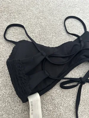 Hollister Black Smocked Bikini Top Adjustable thumbnail 4