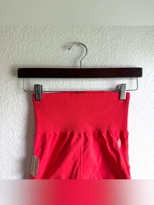 Free People Movement Womens Shorts Athletic Cherry Tomato Orange Size Small thumbnail 3