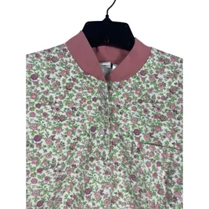 Vermont Country Store Floral Pajamas XS Pink Cotton Jogger Lounge Set Cottage thumbnail 3