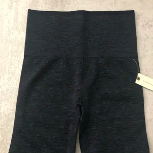 Anthropologie Splits59 Mila Seamless Leggings Indigo Blue Polka Dots NEW thumbnail 3