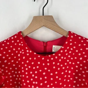 Keepsake Moonshine Dress Red Polka Dot Chiffon Flutter Sleeve Mini Dress Size XS thumbnail 5