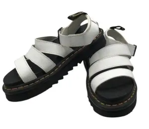 Dr. Martens Blaire Platform Womens White Leather Comfort Sandals EU 38 Chunky thumbnail 1