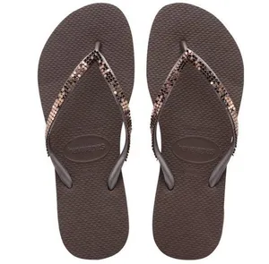 Havaianas Slim Metal Mesh Dark Brown In Slim Metal Mesh Dark Brown Sz 6 thumbnail 1