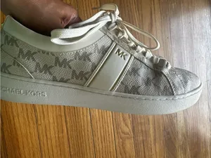 MICHAEL Michael Kors Juno Stripe Lace Up Sneakers Vanilla MK Monogram 8.5 thumbnail 4
