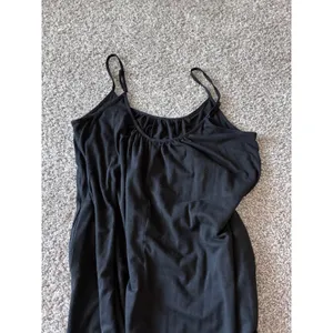 Black Wide Leg Sleeveless Jumpsuit Adjustable Spaghetti Straps Size L thumbnail 2