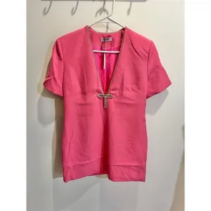 Anthropologie Rumored NWT Women Small Pink Crystal Bow Disco Mini Dress thumbnail 5