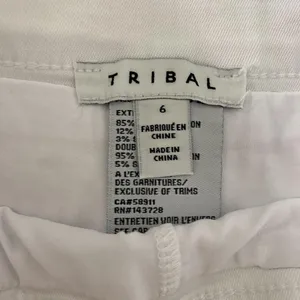 NWT White Tribal Denim Mini Skirt Shorts Skort Size US 6 / S thumbnail 2